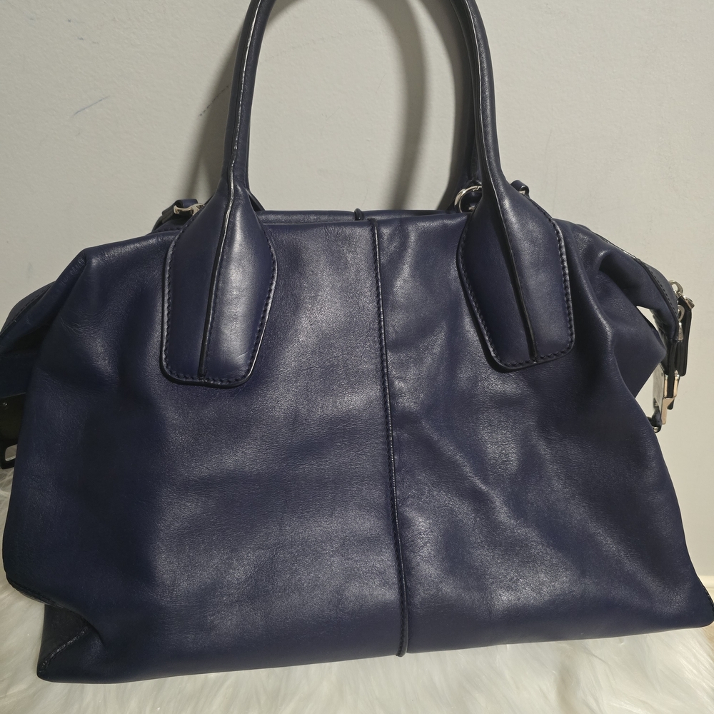 Tod's Dark Blue Leather Satchel